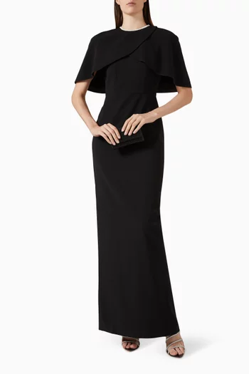 Crystal-embellished Gown in Crepe