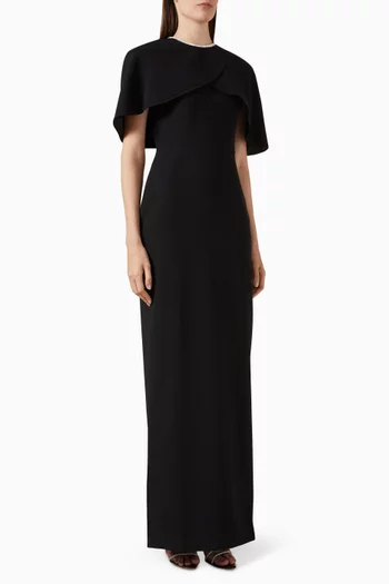 Crystal-embellished Gown in Crepe
