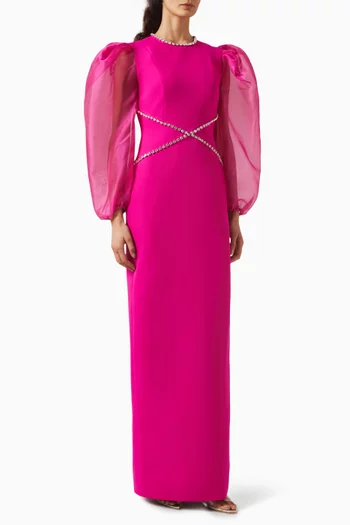 Crystal-embellished Gown in Crepe