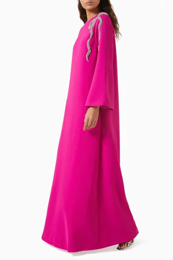 Crystal-embellished Bow Kaftan