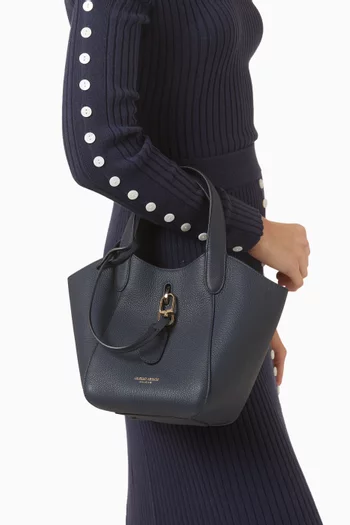 Small Hobo Bag in Grained Leather