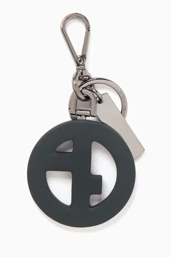 Logo Keyring in Nappa Leather