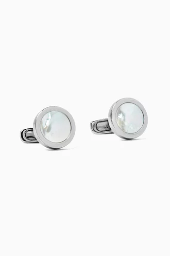 Mother-of-pearl Cufflinks in Sterling Silver