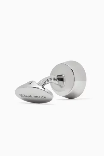 Crystal Cufflinks in Sterling Silver