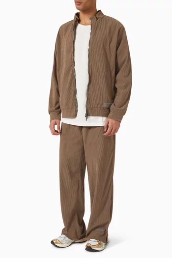 Bomber Jacket in Ribbed Velvet