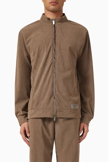 Bomber Jacket in Ribbed Velvet