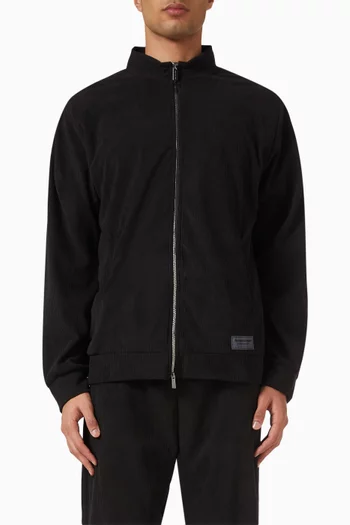 Bomber Jacket in Ribbed Velvet