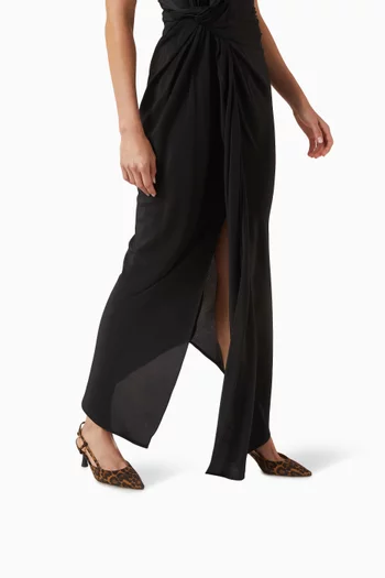 Ascent 55 Slingback Pumps in Leopard-printed Leather