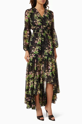Ula High-low Maxi Dress in Georgette