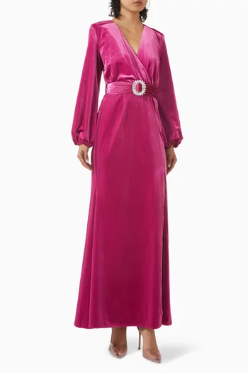 Solene Maxi Dress in Velvet