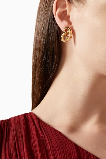 1980s Vintage Givenchy Infinity Clip-on Earrings