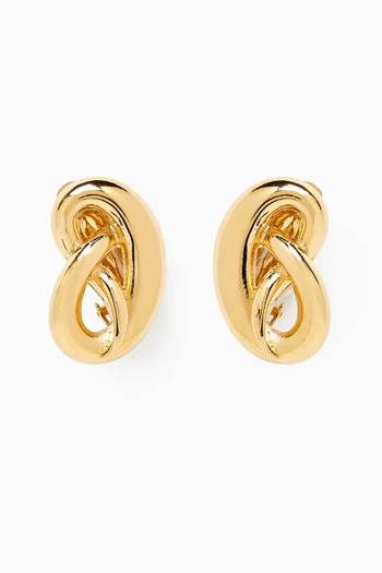 1980s Vintage Givenchy Infinity Clip-on Earrings