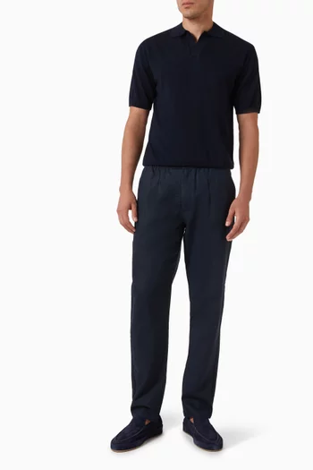 Buttonless Polo Shirt in Egyptian Cotton