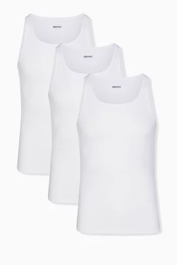 Cotton Rib Tank Top, Set of 3
