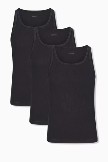 Cotton Rib Tank Top, Set of 3