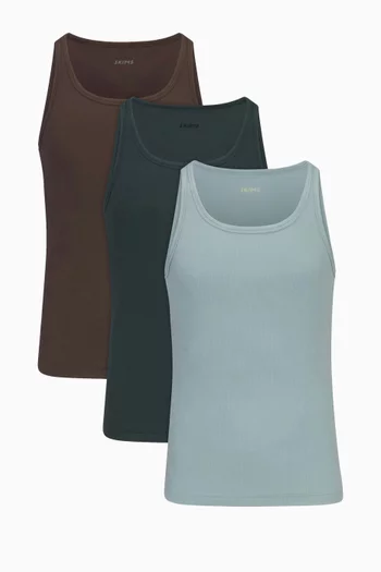 Cotton Rib Tank, Set of 3