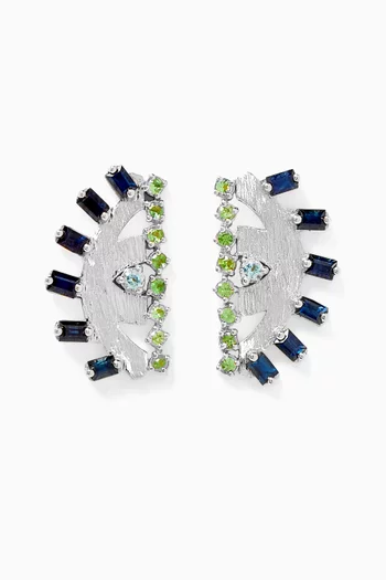 Ya Ein Najlaa Multi-stone Earrings in 18kt White Gold