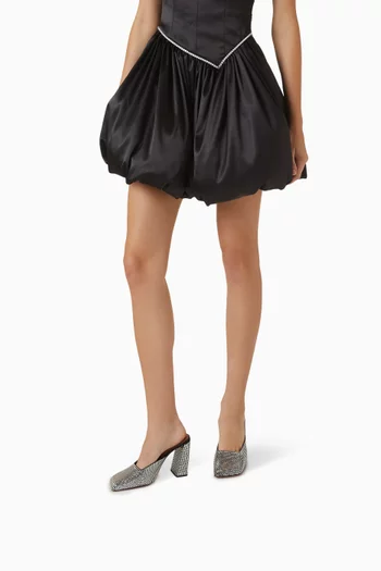 Charlotte 95 Crystal Mules in Satin