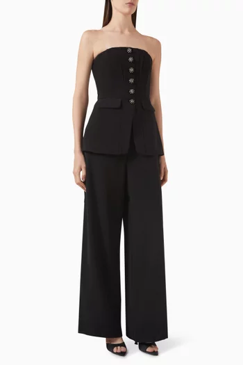 Bandeau Jumpsuit in Crepe