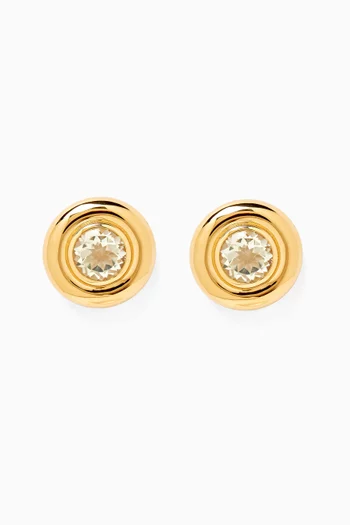 The Noor Studs Earrings in 18kt Gold Vermeil