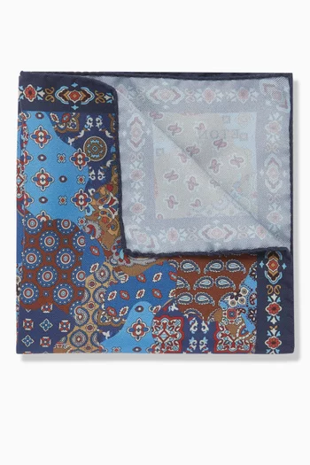 Patchwork Pocket Square in Silk