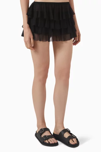 شورت بكشكش قماش شبكي