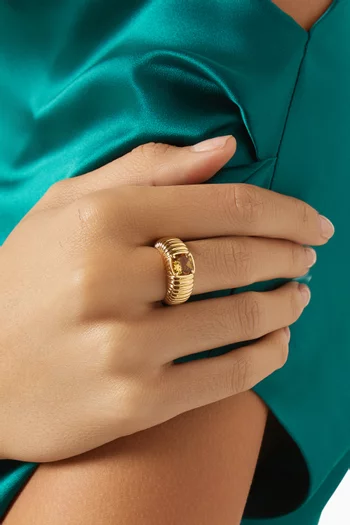 The Elizabeth Cushion Ring in 18kt Gold Vermeil