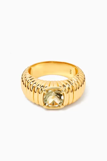 The Elizabeth Cushion Ring in 18kt Gold Vermeil