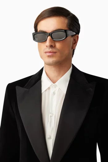 Saudade II Rectangle Sunglasses in Acetate