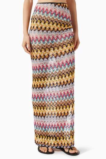 Slit Cover-up Skirt in Rayon Blend