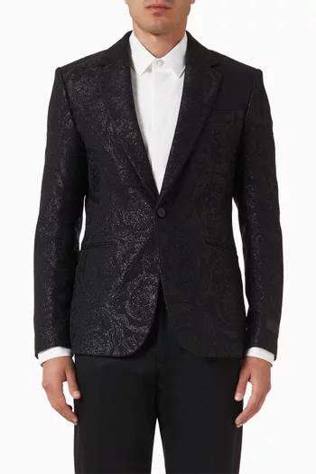 Barocco Single-breasted Blazer in Jacquard-wool