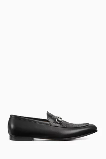Horsebit GG-embossed Loafers in Leather