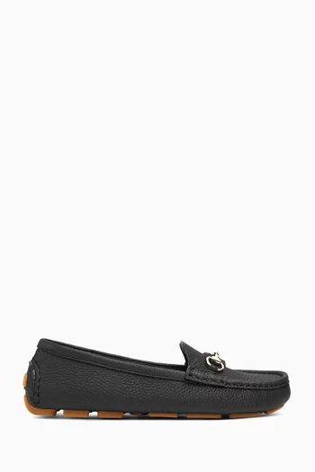 Driver Loafers in Grained Leather