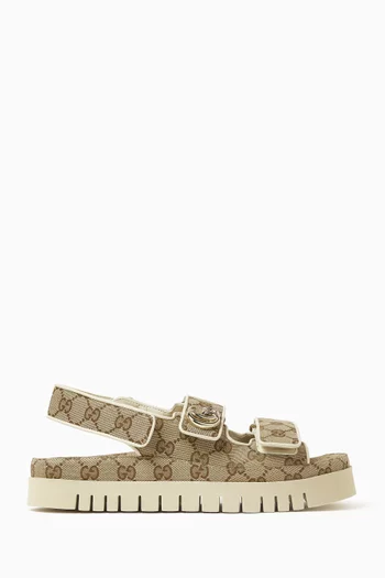 GG Velcro Sandals in Supreme Canvas
