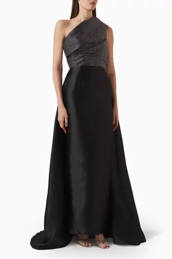 Alba Crystal-embellished Gown in Satin