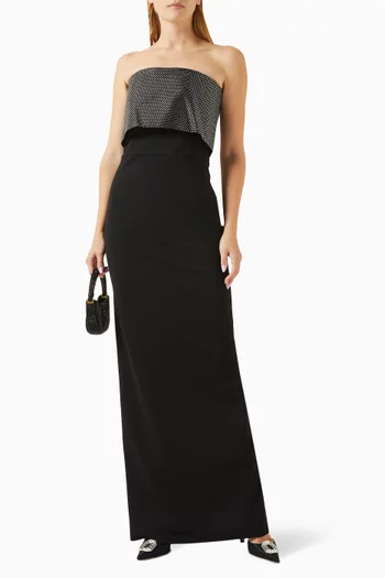 Brandi Gown in Crystal-embellished Crepe