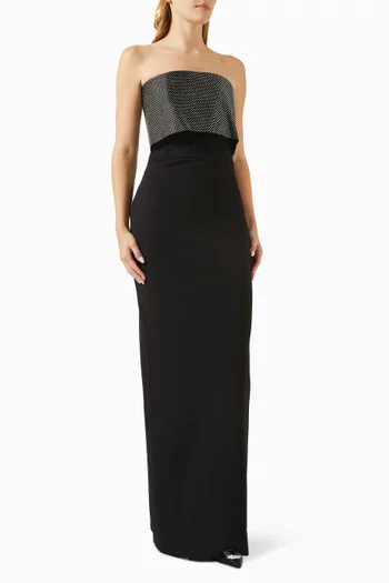 Brandi Gown in Crystal-embellished Crepe