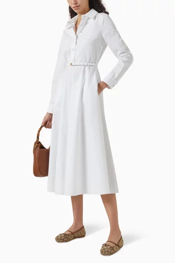 Embroidered Dress in Cotton-poplin