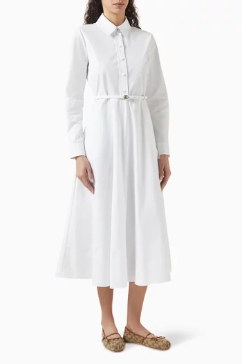 Embroidered Dress in Cotton-poplin