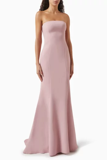 Strapless Gown in Crepe