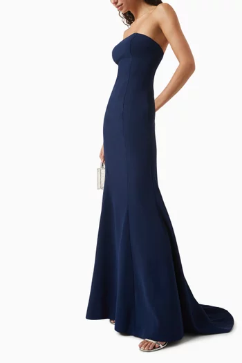 Strapless Gown in Crepe