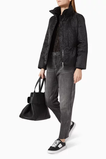 Logo Jacket in Nylon Jacquard
