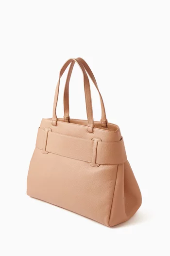 Large ASV Logo Shoulder Bag in Faux Leather