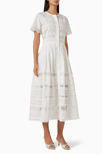 Camila Midi Dress in Cotton