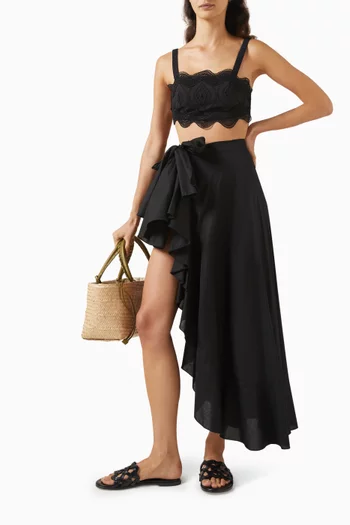 Flamenco Wrap Skirt in Cotton