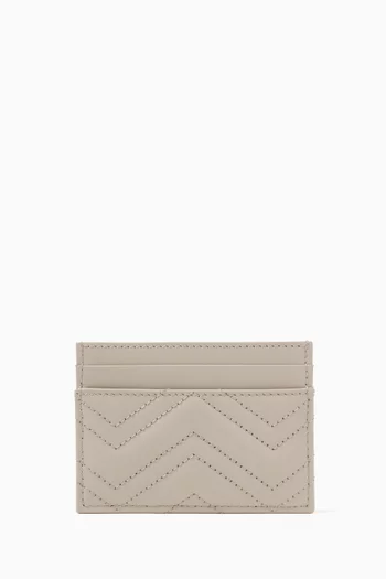 GG Marmont Card Case in Matelassé Chevron Leather