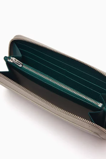 Large Zip Wallet in Leather
