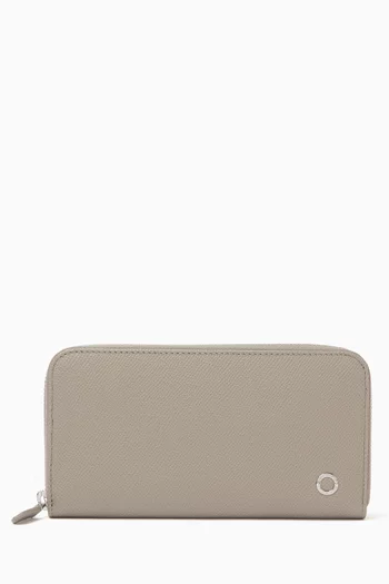 Large Zip Wallet in Leather