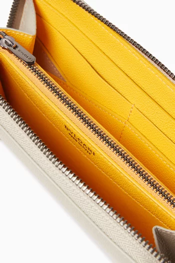 Large Zip Wallet in Grain Leather