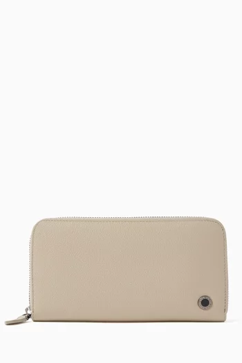 Large Zip Wallet in Grain Leather